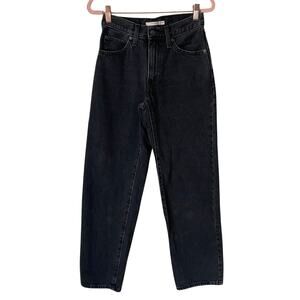 Levis Jeans Womens Size‎ 24 Black 94 Baggy Relaxed Mid Rise Denim Y2K Gothic